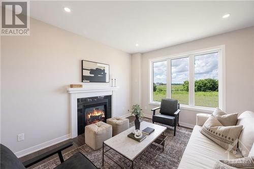 1007 Canoe Street, Barrhaven, ON - Indoor Photo Showing Living Room With Fireplace
