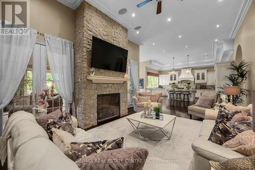 6671 Concession 1 Road, Puslinch, ON - Indoor Photo Showing Living Room With Fireplace