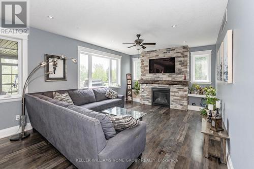 312015 Highway 6, Southgate, ON - Indoor Photo Showing Living Room With Fireplace