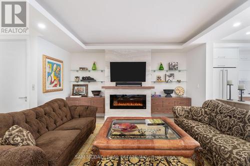 11A Maple Avenue N, Mississauga, ON - Indoor Photo Showing Living Room With Fireplace