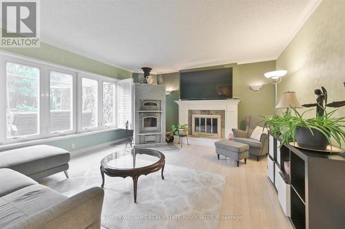 33 Hartford Trail, Brampton, ON - Indoor Photo Showing Living Room With Fireplace