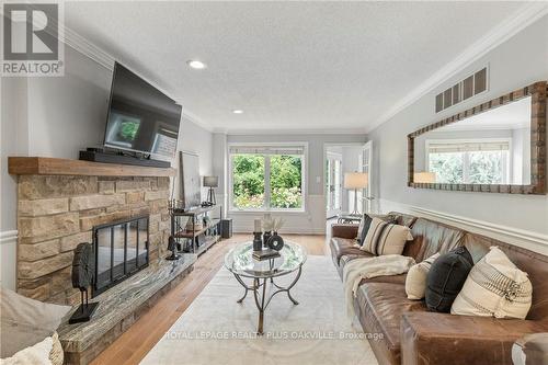 1297 Golden Meadow Trail, Oakville, ON - Indoor Photo Showing Living Room With Fireplace