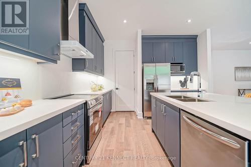 23 Blueking Crescent, Toronto, ON - Indoor Photo Showing Kitchen With Stainless Steel Kitchen With Double Sink With Upgraded Kitchen