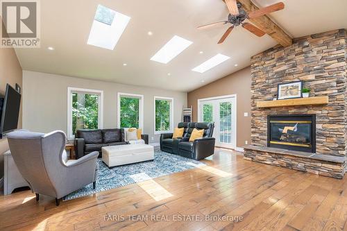 964 Corner Avenue, Innisfil, ON - Indoor Photo Showing Living Room With Fireplace