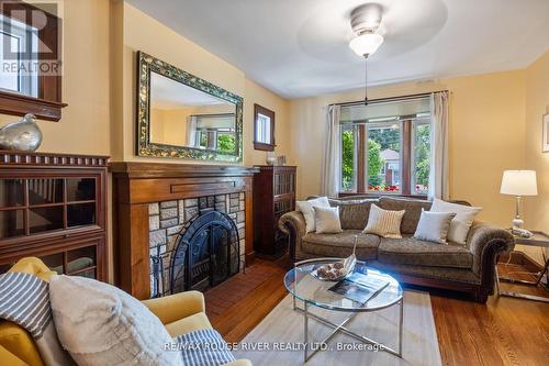 101 South Edgely Avenue, Toronto, ON - Indoor Photo Showing Living Room With Fireplace