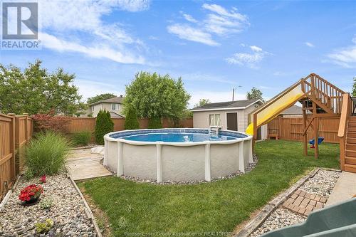 2113 Curry Avenue, Windsor, ON - Outdoor With Above Ground Pool With Backyard