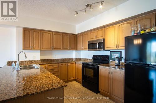 502 - 47 Caroline Street N, Hamilton, ON - Indoor Photo Showing Kitchen With Double Sink