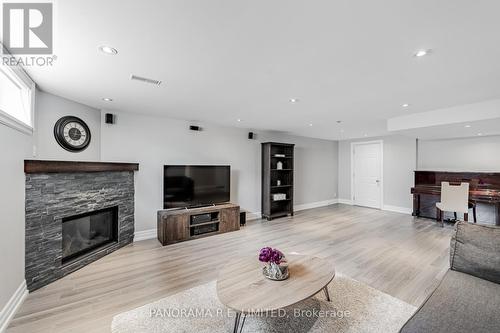 25 Alanmeade Crescent, Toronto, ON - Indoor Photo Showing Living Room With Fireplace