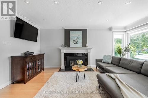 25 Alanmeade Crescent, Toronto, ON - Indoor Photo Showing Living Room With Fireplace