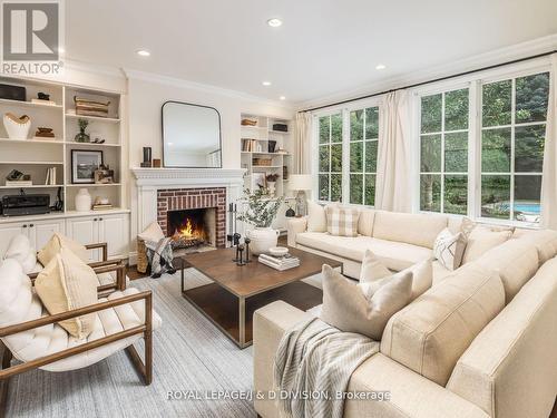 73 Rochester Avenue, Toronto (Lawrence Park South), ON - Indoor Photo Showing Living Room With Fireplace