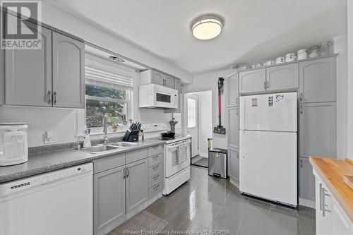 95 Hanna Street East, Windsor, ON - Indoor Photo Showing Kitchen With Double Sink