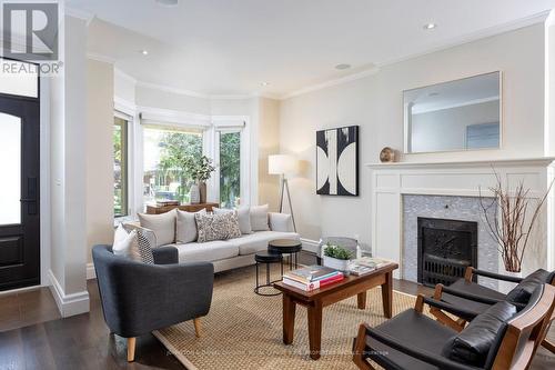 110 Galley Avenue, Toronto, ON - Indoor Photo Showing Living Room With Fireplace