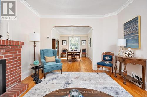 557 Beresford Avenue, Toronto, ON - Indoor Photo Showing Living Room With Fireplace