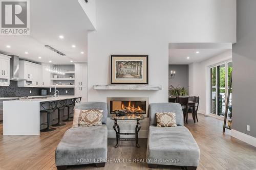 62 Roos Street, Kitchener, ON - Indoor Photo Showing Living Room With Fireplace