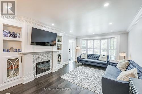 43 Densgrove Road, Toronto, ON - Indoor Photo Showing Living Room With Fireplace