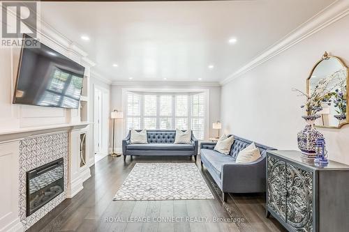 43 Densgrove Road, Toronto, ON - Indoor Photo Showing Living Room With Fireplace