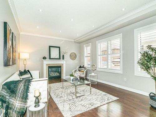 4 Ripple St, Brampton, ON - Indoor Photo Showing Living Room With Fireplace