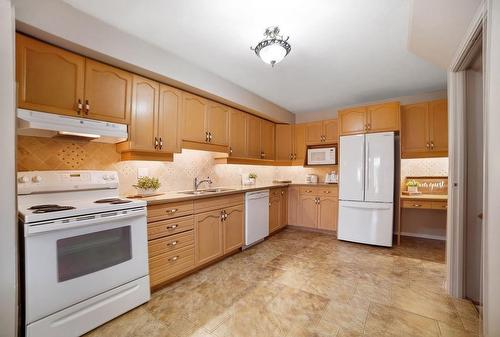 24 Nicklaus Drive, Hamilton, ON - Indoor Photo Showing Kitchen With Double Sink