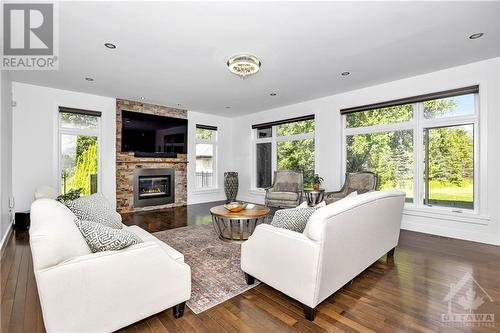 1282 Jester Court, Manotick, ON - Indoor Photo Showing Living Room With Fireplace