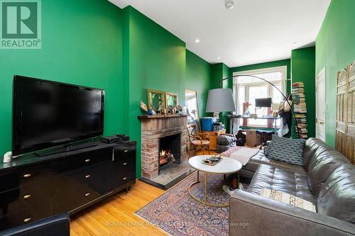62 Lakeview Avenue, Toronto, ON - Indoor Photo Showing Living Room With Fireplace