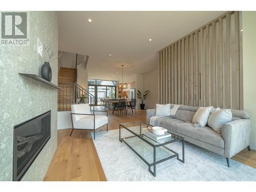 280 Anna Avenue, Naramata, BC - Indoor Photo Showing Living Room With Fireplace