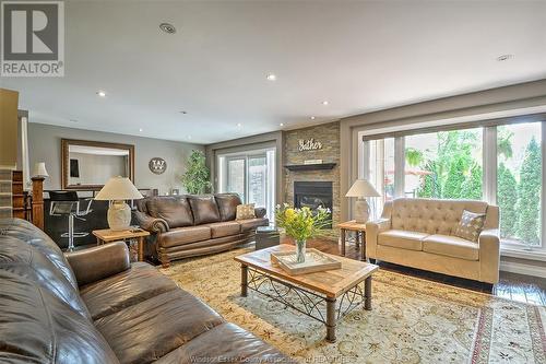 63 Fairway Crescent Unit# 2, Amherstburg, ON - Indoor Photo Showing Living Room With Fireplace