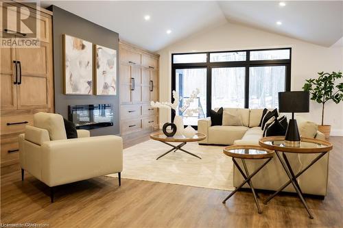 2008 Witmer Road, Petersburg, ON - Indoor Photo Showing Living Room With Fireplace