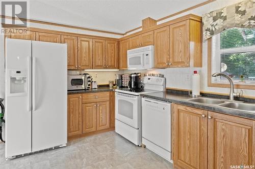 2 Clark Street, Sun Valley, SK - Indoor Photo Showing Kitchen With Double Sink