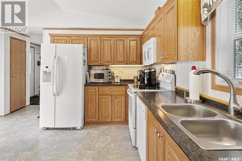 2 Clark Street, Sun Valley, SK - Indoor Photo Showing Kitchen With Double Sink