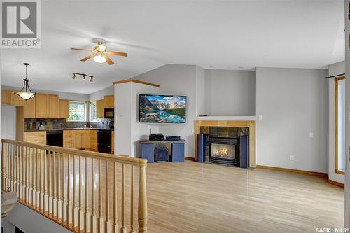 108 Park Street, Grand Coulee, SK - Indoor With Fireplace