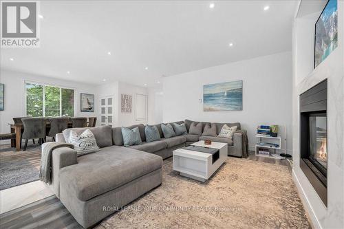 10349 Lakeshore Road W, Port Colborne, ON - Indoor Photo Showing Living Room With Fireplace