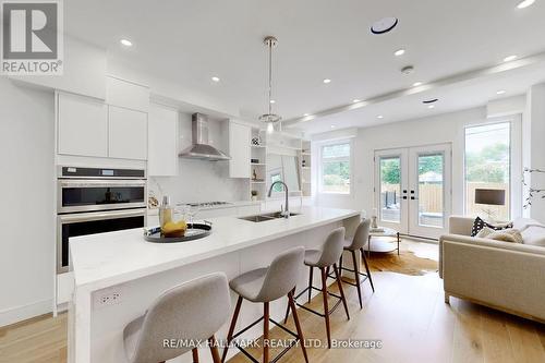 252B Monarch Park Avenue, Toronto, ON - Indoor Photo Showing Kitchen With Double Sink With Upgraded Kitchen