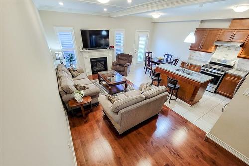 43 Sonoma Valley Crescent, Hamilton, ON - Indoor Photo Showing Living Room With Fireplace