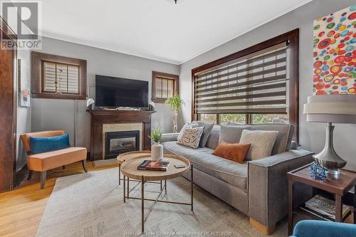 2165 Kildare, Windsor, ON - Indoor Photo Showing Living Room With Fireplace