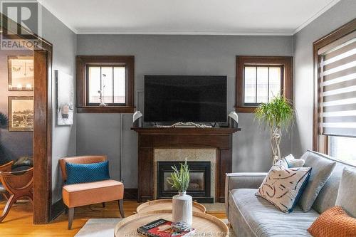 2165 Kildare, Windsor, ON - Indoor Photo Showing Living Room With Fireplace