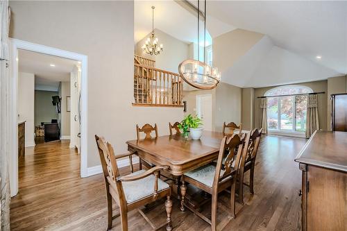 Dining room, living room and grand two storey foyer - 61 Richmond Crescent, Stoney Creek, ON - Indoor Photo Showing Dining Room