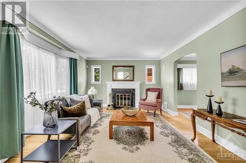 31 Fern Avenue, Ottawa, ON - Indoor Photo Showing Living Room With Fireplace