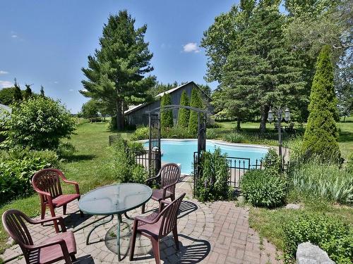 Patio - 349 5E Rang, Saint-Bernard-De-Michaudville, QC - Outdoor With In Ground Pool