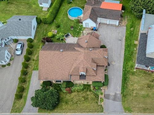 Aerial photo - 740 Ch. St-Jean, Sainte-Marie-Salomé, QC - Outdoor With Above Ground Pool With View