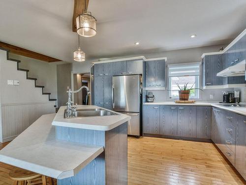 Cuisine - 740 Ch. St-Jean, Sainte-Marie-Salomé, QC - Indoor Photo Showing Kitchen With Double Sink With Upgraded Kitchen