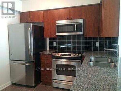 1205 - 215 Sherway Gardens Road, Toronto (Islington-City Centre West), ON - Indoor Photo Showing Kitchen With Stainless Steel Kitchen With Double Sink