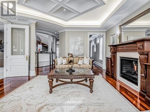 295 Belvenia Road, Burlington (Shoreacres), ON - Indoor Photo Showing Living Room With Fireplace