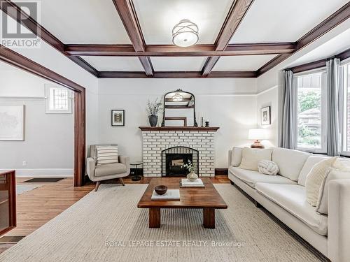 52 Eastwood Road, Toronto, ON - Indoor Photo Showing Living Room With Fireplace