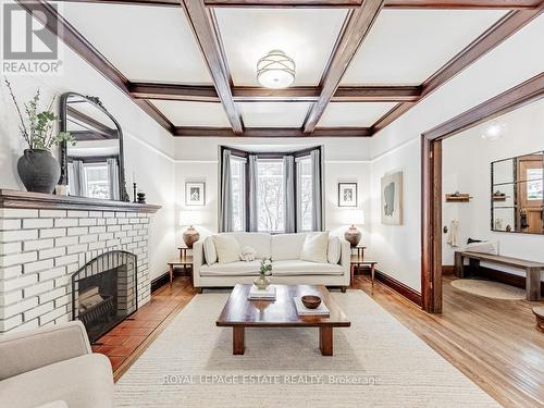 52 Eastwood Road, Toronto, ON - Indoor Photo Showing Living Room With Fireplace