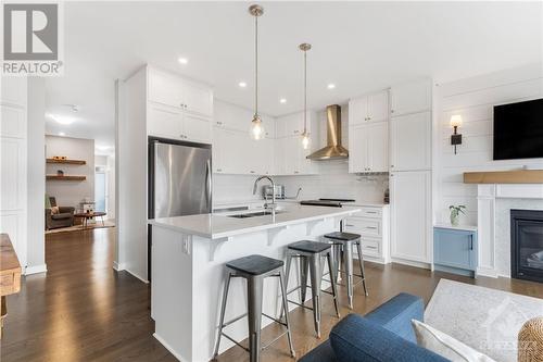 291 Avro Circle, Ottawa, ON - Indoor Photo Showing Kitchen With Fireplace With Stainless Steel Kitchen With Upgraded Kitchen