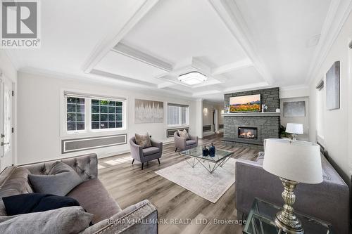 551 Military Trail, Toronto E09, ON - Indoor Photo Showing Living Room With Fireplace