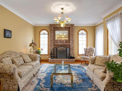 17 Warwood Rd, Toronto, ON - Indoor Photo Showing Living Room With Fireplace