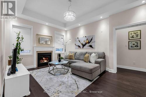 43 Provost Trail, Brampton, ON - Indoor Photo Showing Living Room With Fireplace