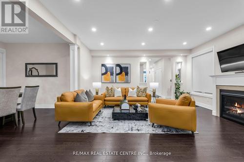 43 Provost Trail, Brampton, ON - Indoor Photo Showing Living Room With Fireplace