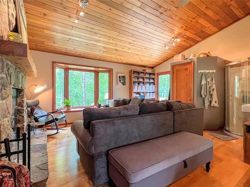 1 Sand Lake Road, Ditch Lake, MB - Indoor Photo Showing Living Room With Fireplace